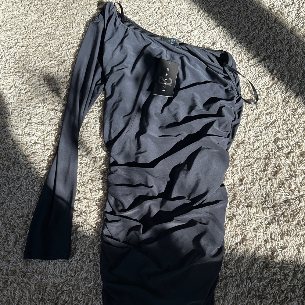 Elegant Black One-Shoulder Dress 21 saints size small - Picture 1 of 1